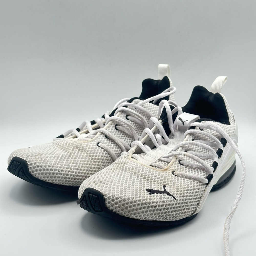 Puma Cell Regulate Mesh Mens White Black Running Shoes 194384-07 Size 10